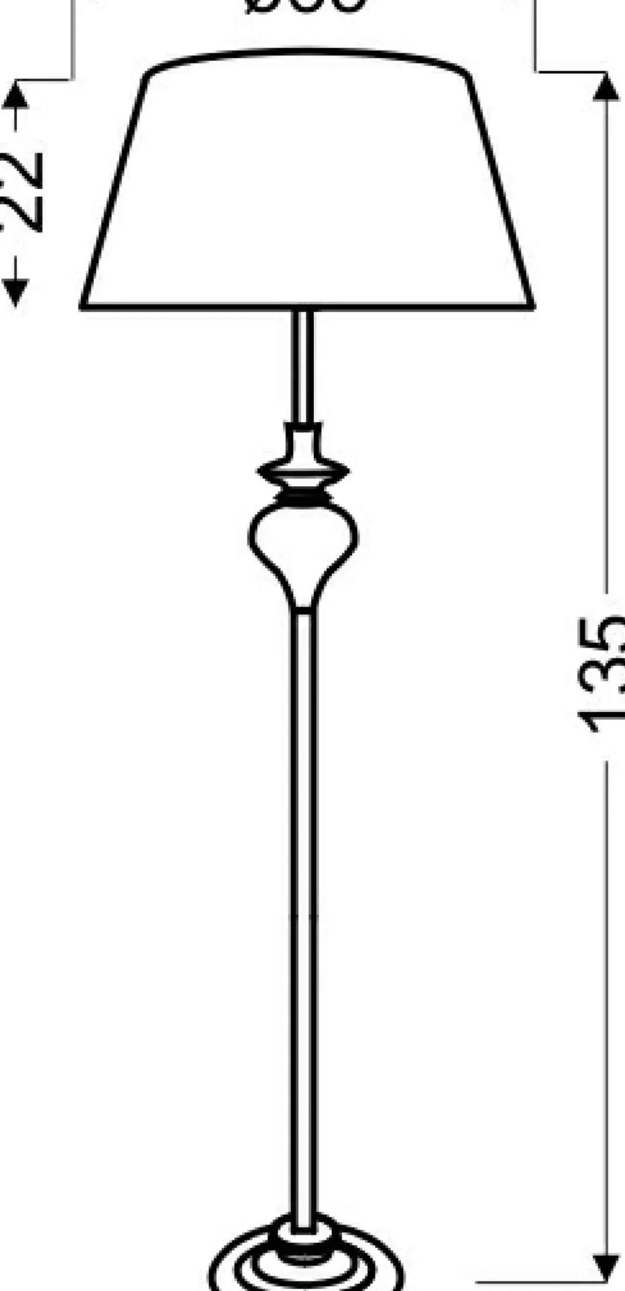 Lampa podłogowa w stylu glamour, do salonu 51-21420 z serii GILLENIA*Sklep Kaja Discount