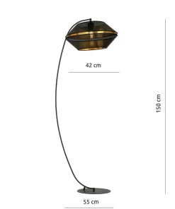 Lampa podłogowa wygięta w łuk, do salonu 1185/LP z serii MALIA | Kaja*Sklep Kaja Fashion
