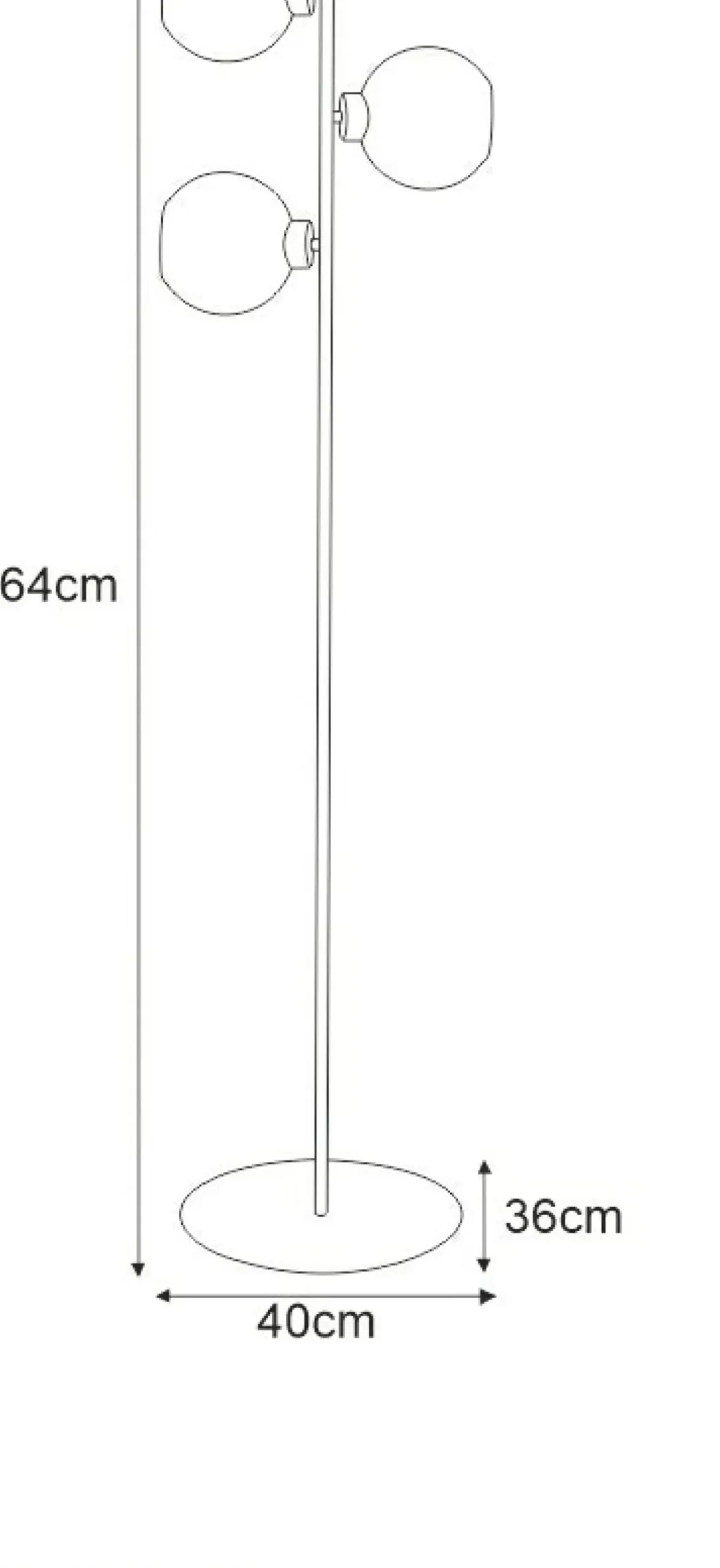 Lampa podłogowa z 3 okrągłymi kloszami K-4859 LAMBERT | Kaja*Sklep Kaja Sale