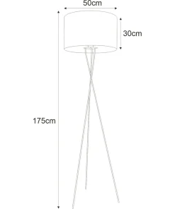 Lampa podłogowa z abażurem na trójnogu K-4379 | Kaja Oświetlenie*Sklep Kaja Store
