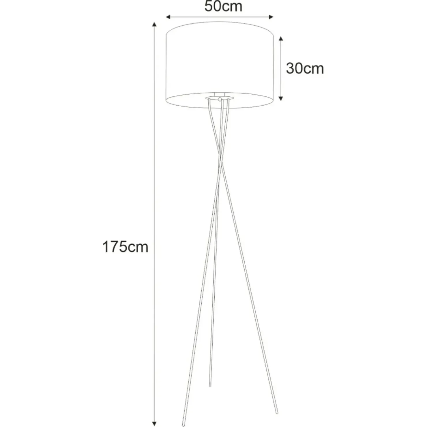 Lampa podłogowa z abażurem na trójnogu K-4379 | Kaja Oświetlenie*Sklep Kaja Store