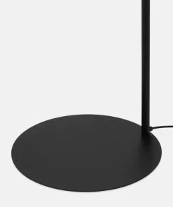 Lampa podłogowa z czarno-białym abażurem, do salonu K-5295 z serii VEGA*Sklep Kaja Online