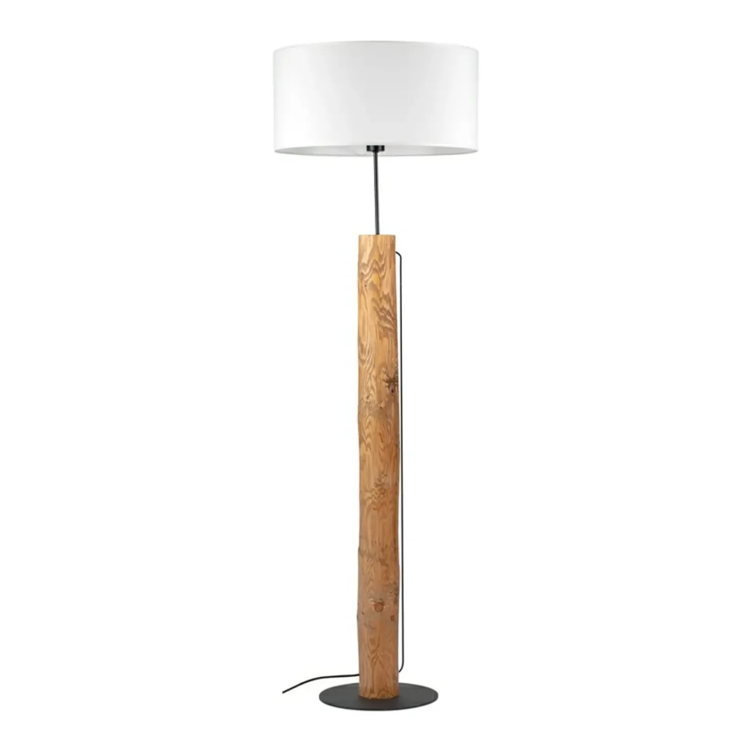 Lampa podłogowa z drewnem, styl rustykalny 87627904 PINO | Kaja*Sklep Kaja Online