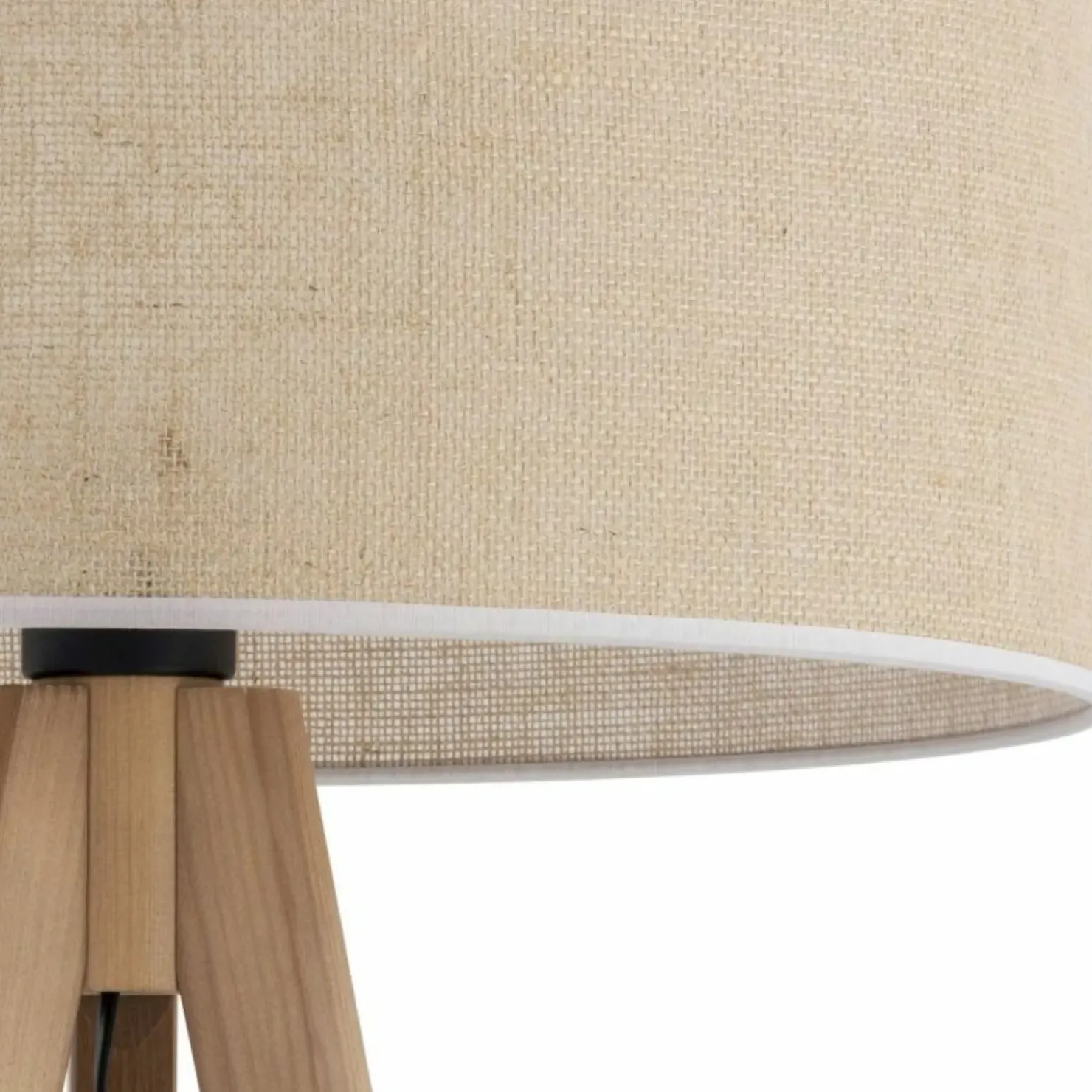Lampa podłogowa z jutowym abażurem TK 16020 GRAND SOSNA | Kaja*Sklep Kaja Discount