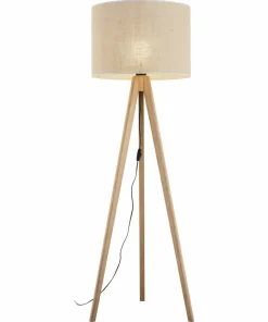 Lampa podłogowa z jutowym abażurem TK 16020 GRAND SOSNA | Kaja*Sklep Kaja Discount