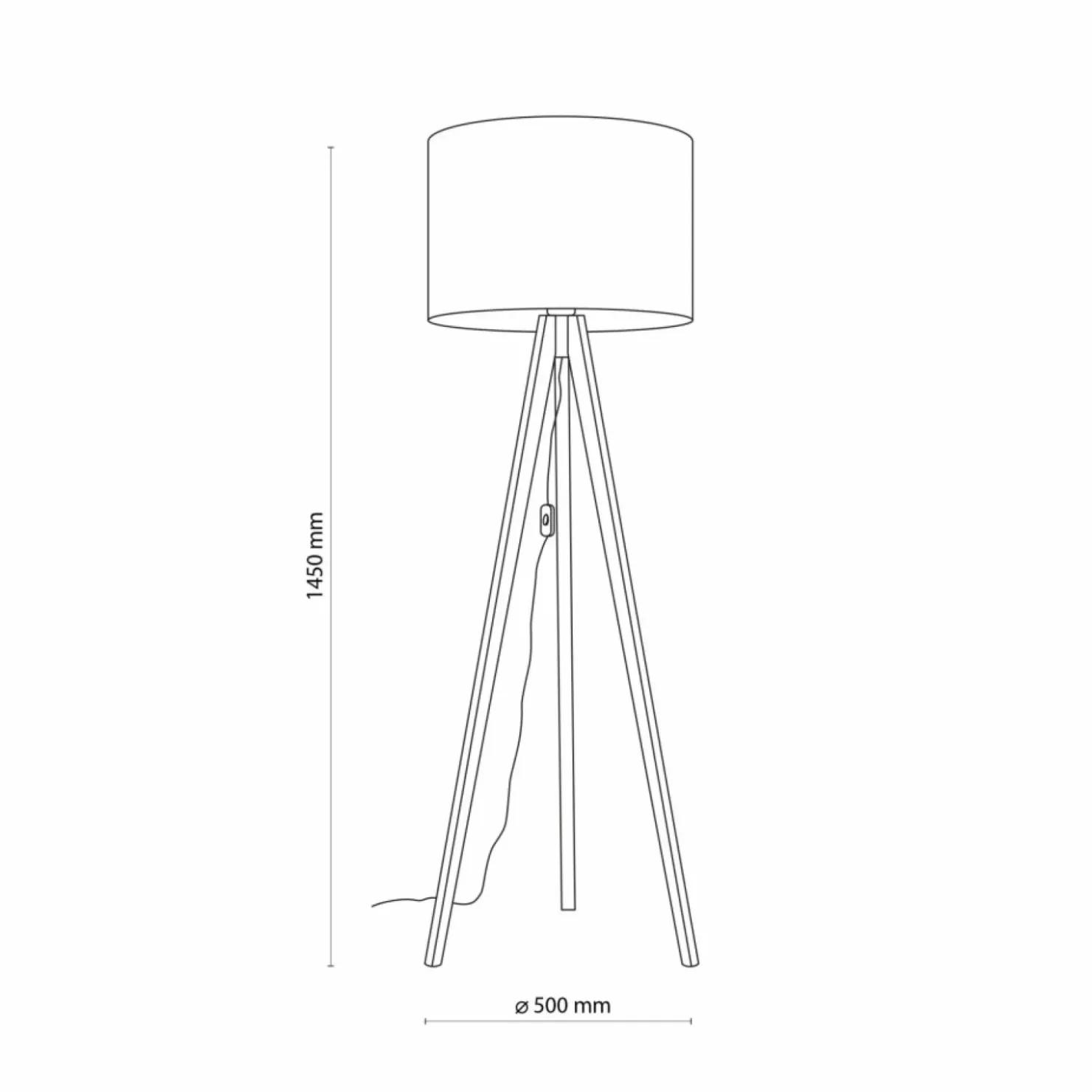Lampa podłogowa z jutowym abażurem TK 16020 GRAND SOSNA | Kaja*Sklep Kaja Discount