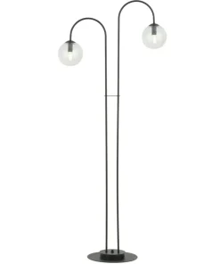 Lampa podłogowa z kloszami i czarnym stelażem 1286/LP2 z serii ARCHI*Sklep Kaja Shop