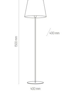 Lampa podłogowa z lnianym abażurem TK 5151 CHICAGO | Kaja Oświetlenie*Sklep Kaja Clearance