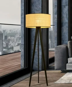 Lampa podłogowa z rattanowym abażurem 1149/LP1 ASTON | Kaja*Sklep Kaja Discount