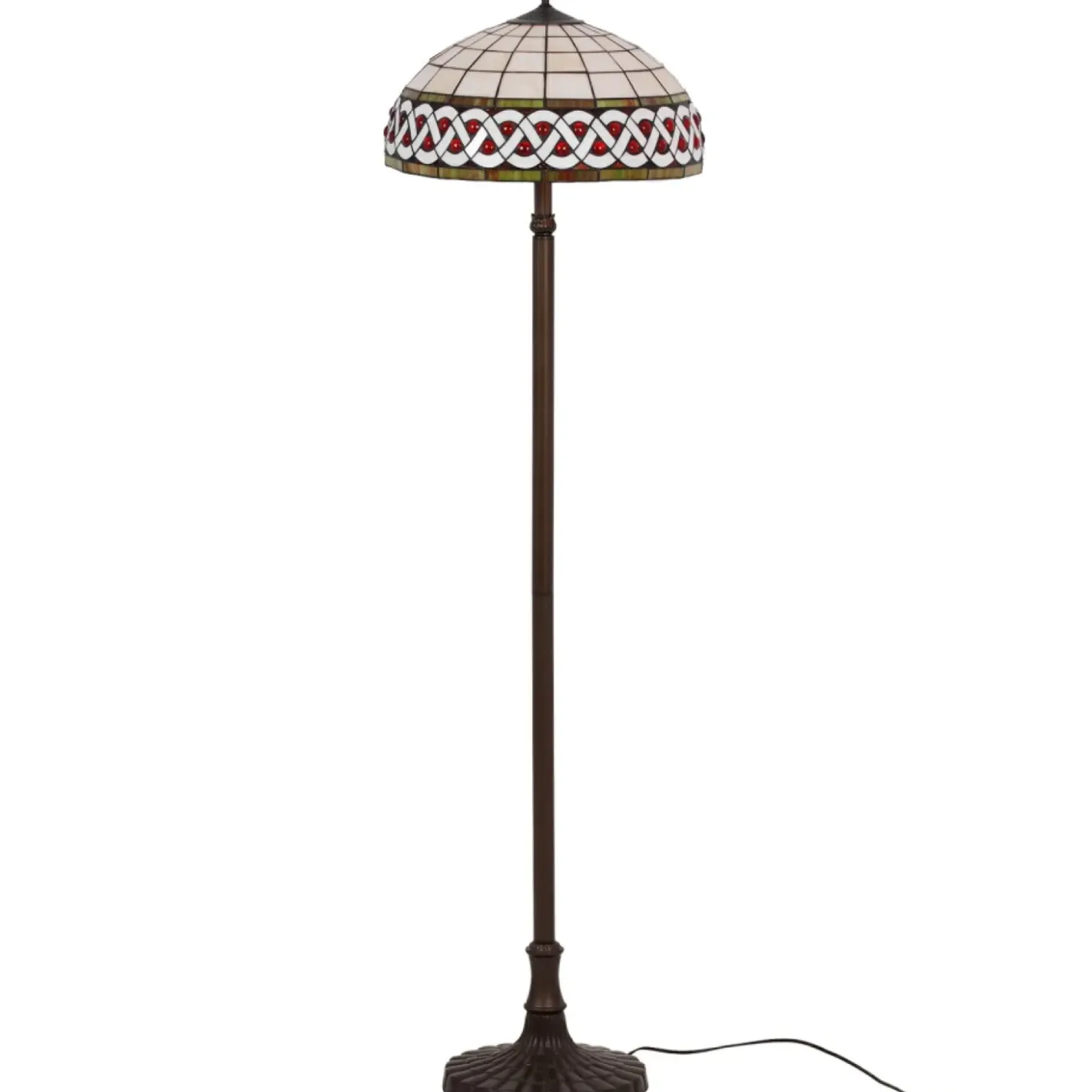 Lampa podłogowa z witrażowym kloszem K-F182208 TIFANY | Kaja*Sklep Kaja Online