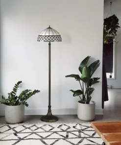 Lampa podłogowa z witrażowym kloszem K-F182208 TIFANY | Kaja*Sklep Kaja Online