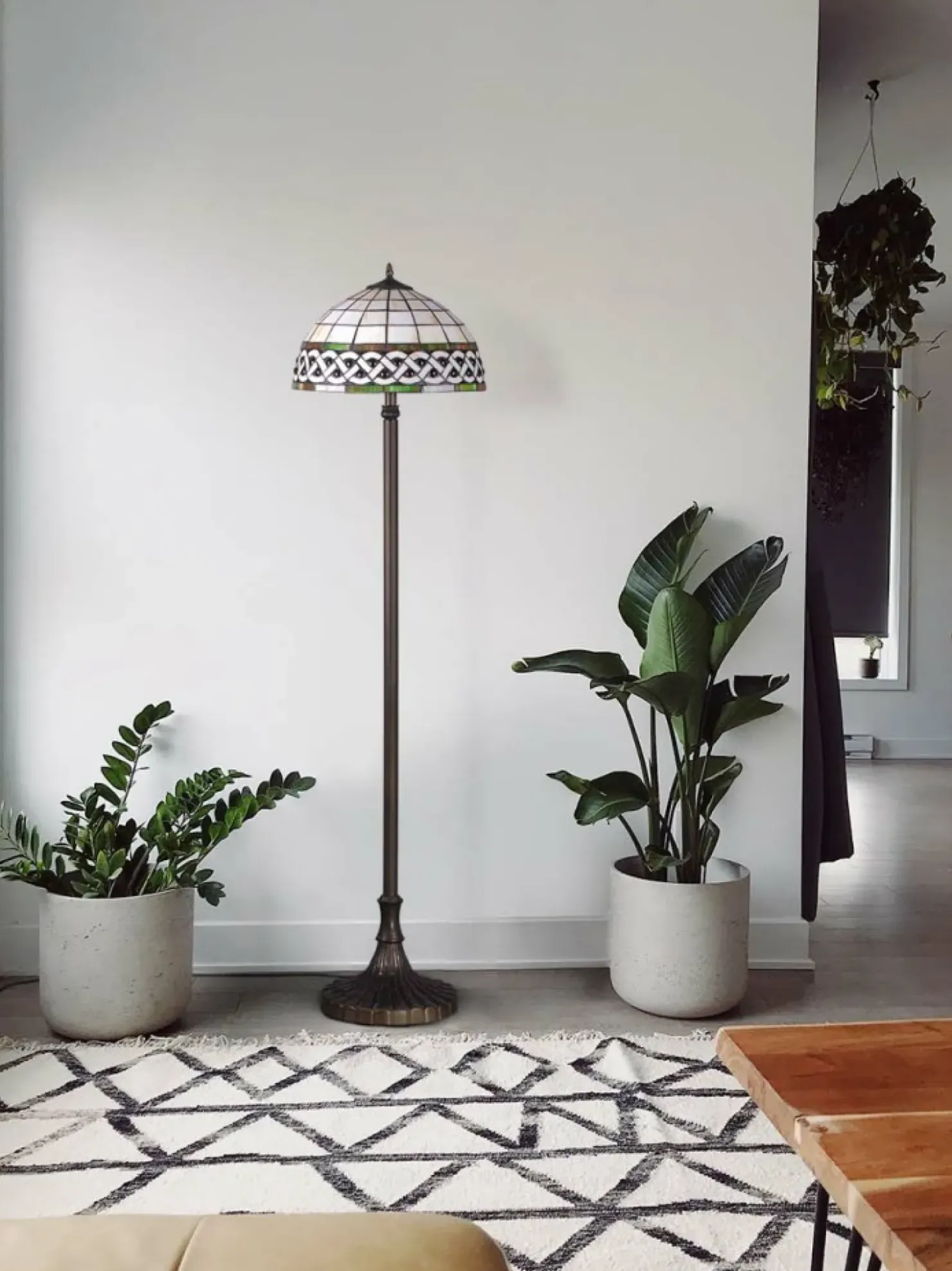Lampa podłogowa z witrażowym kloszem K-F182208 TIFANY | Kaja*Sklep Kaja Online