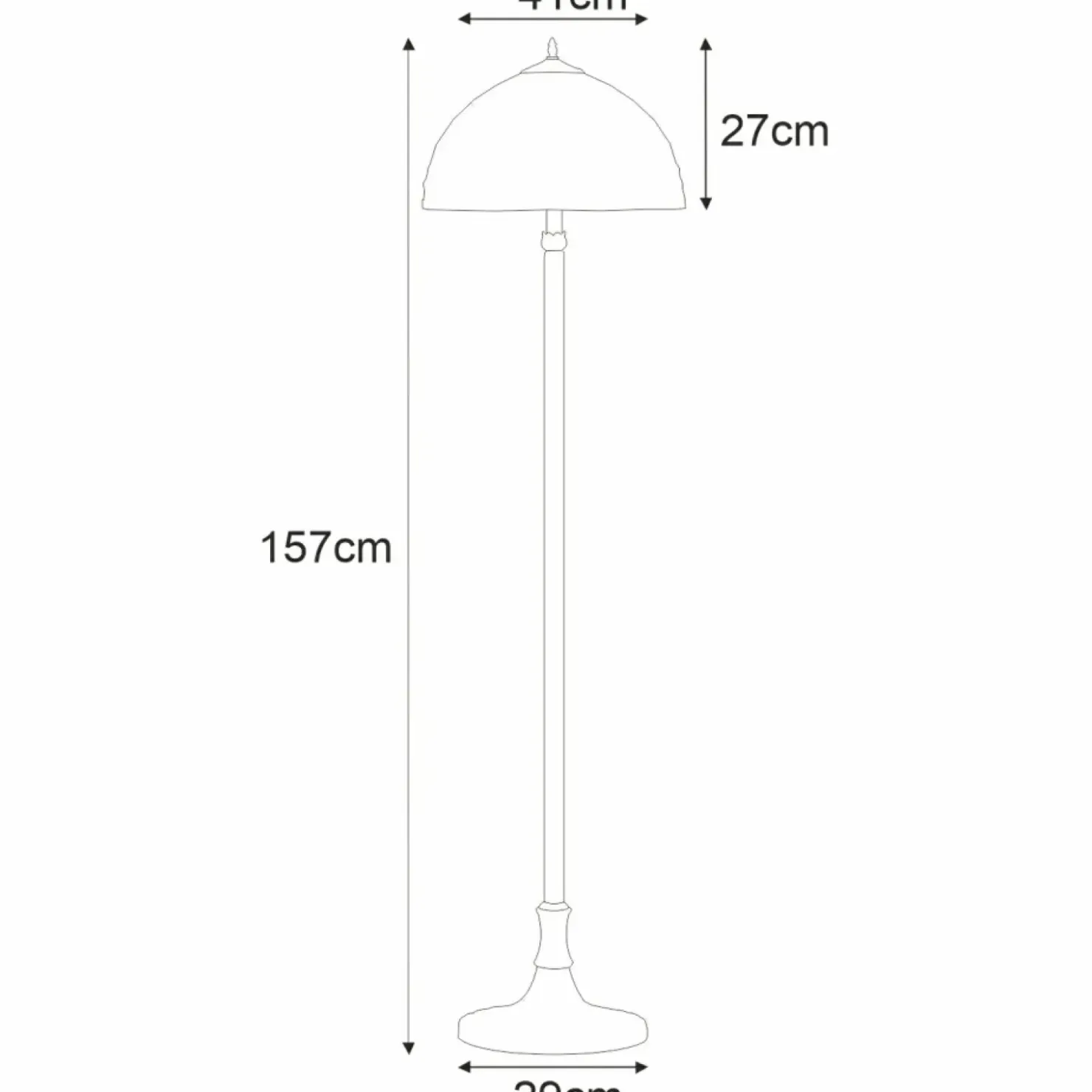 Lampa podłogowa z witrażowym kloszem K-F182208 TIFANY | Kaja*Sklep Kaja Online