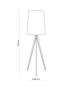 Lampa podłogowa ze smukłym abażurem, do salonu TK 5598 z serii WALZ*Sklep Kaja Shop