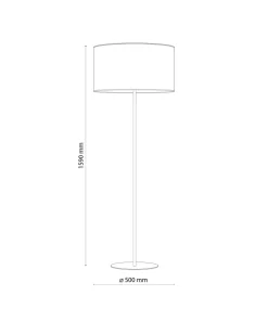 Lampa podłogowa ze słomkowym abażurem TK 5161 z serii LIBERIA | Kaja*Sklep Kaja Flash Sale