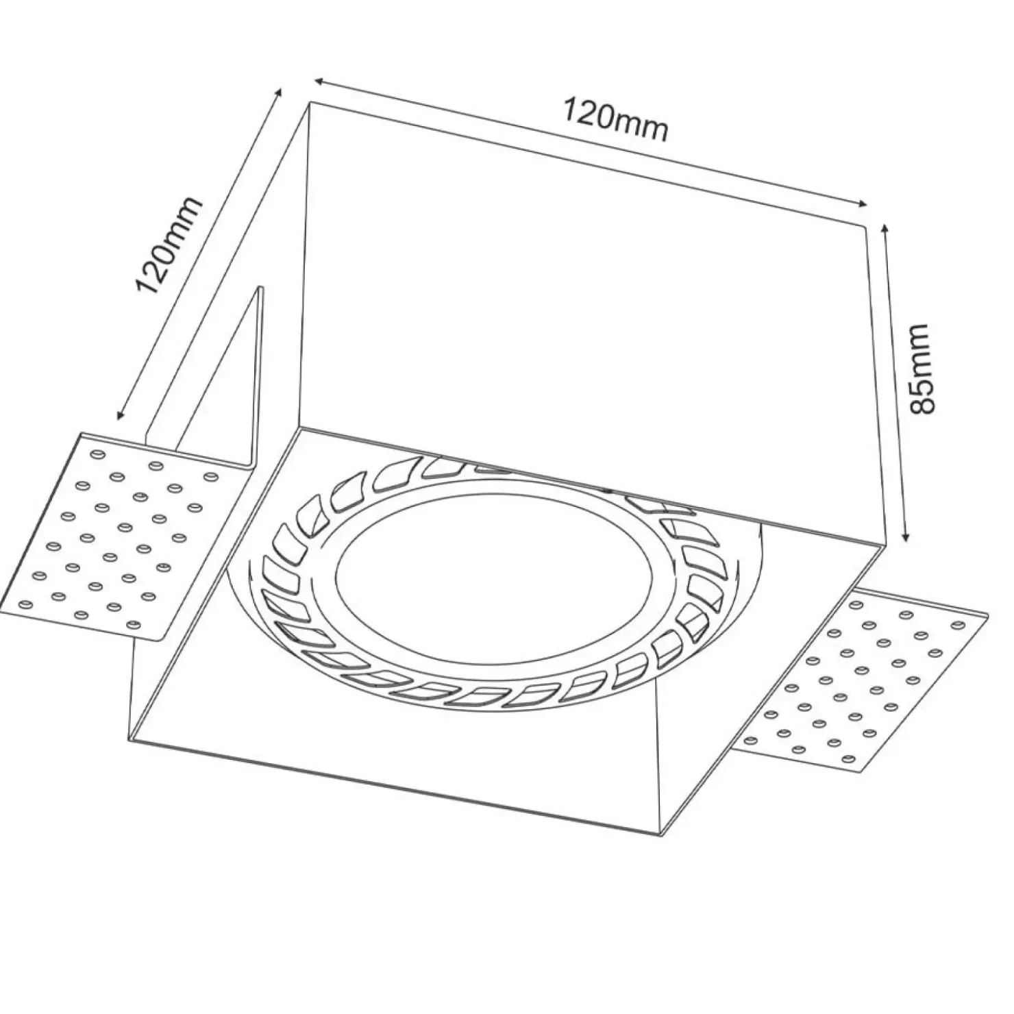 Lampa podtynkowa do holu 12x12cm GU10/ES111 ANT 3269 z serii CAGE*Sklep Kaja Sale