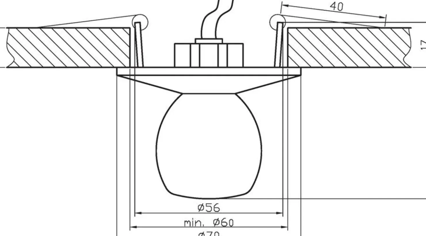 Lampa podtynkowa, oczko, materiał kryształ 2263703 | Kaja Oświetlenie*Sklep Kaja Online