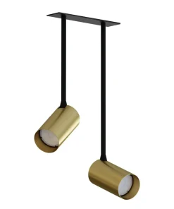 Lampa podtynkowa z dwoma złotymi reflektorami 7743 | Kaja Oświetlenie*Sklep Kaja Hot