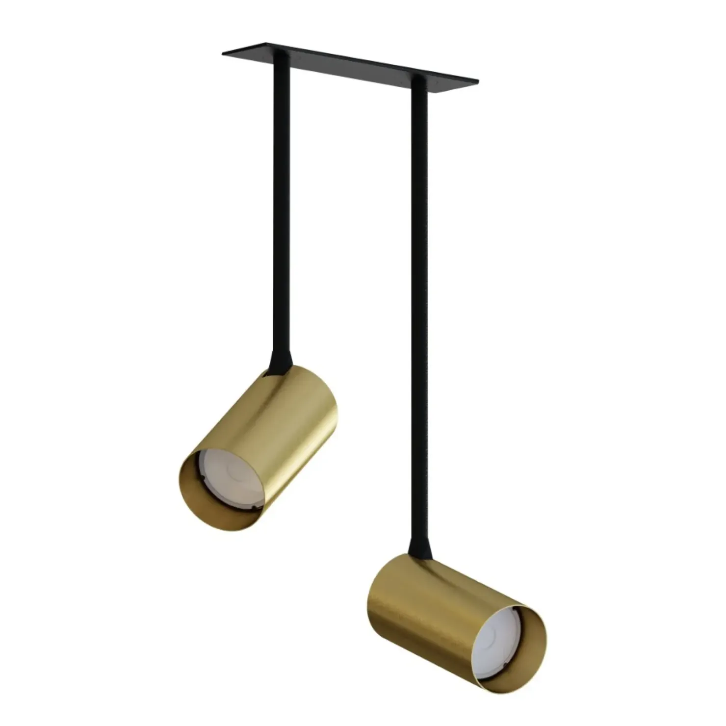 Lampa podtynkowa z dwoma złotymi reflektorami 7743 | Kaja Oświetlenie*Sklep Kaja Hot