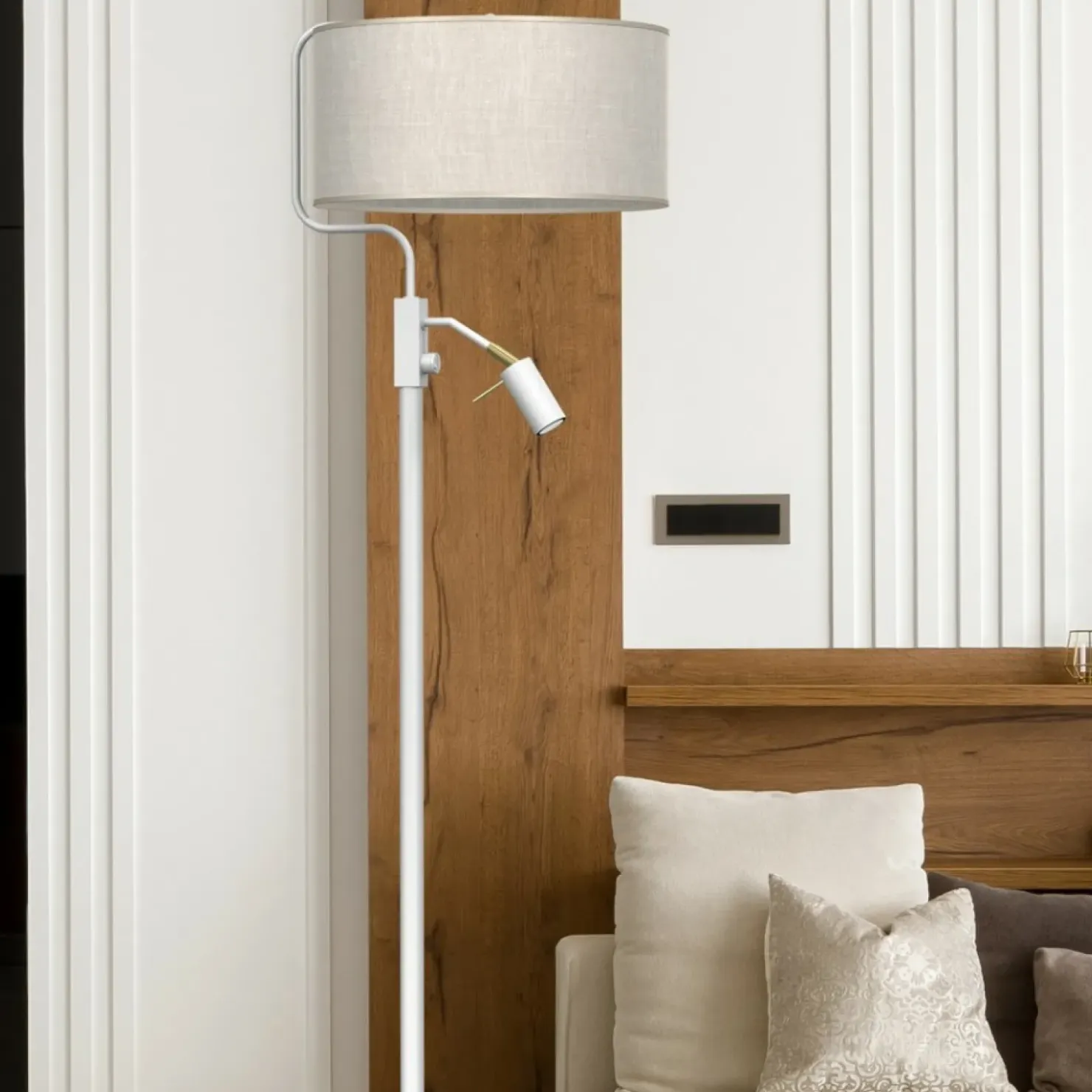Lampa stojąca do kącika czytelnika - dwa światła MLP7503 LINO | Kaja*Sklep Kaja Sale