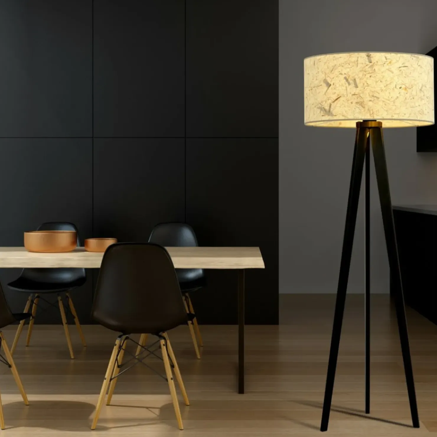 Lampa stojąca, klasyczny trójnóg z abażurem 1150/LP3 ASTON | Kaja*Sklep Kaja Fashion