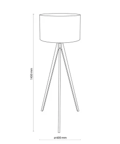 Lampa stojąca na drewnianym trójnogu TK 5415 z serii TREVISO NATURE*Sklep Kaja Discount