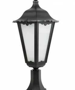 Lampa stojąca, niska, czarna z szybkami K 4011/1/BD z serii RETRO MAXI | Kaja Oś*Sklep Kaja Best