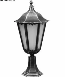 Lampa stojąca, niska, czarna z szybkami K 4011/1/BD z serii RETRO MAXI | Kaja Oś*Sklep Kaja Best