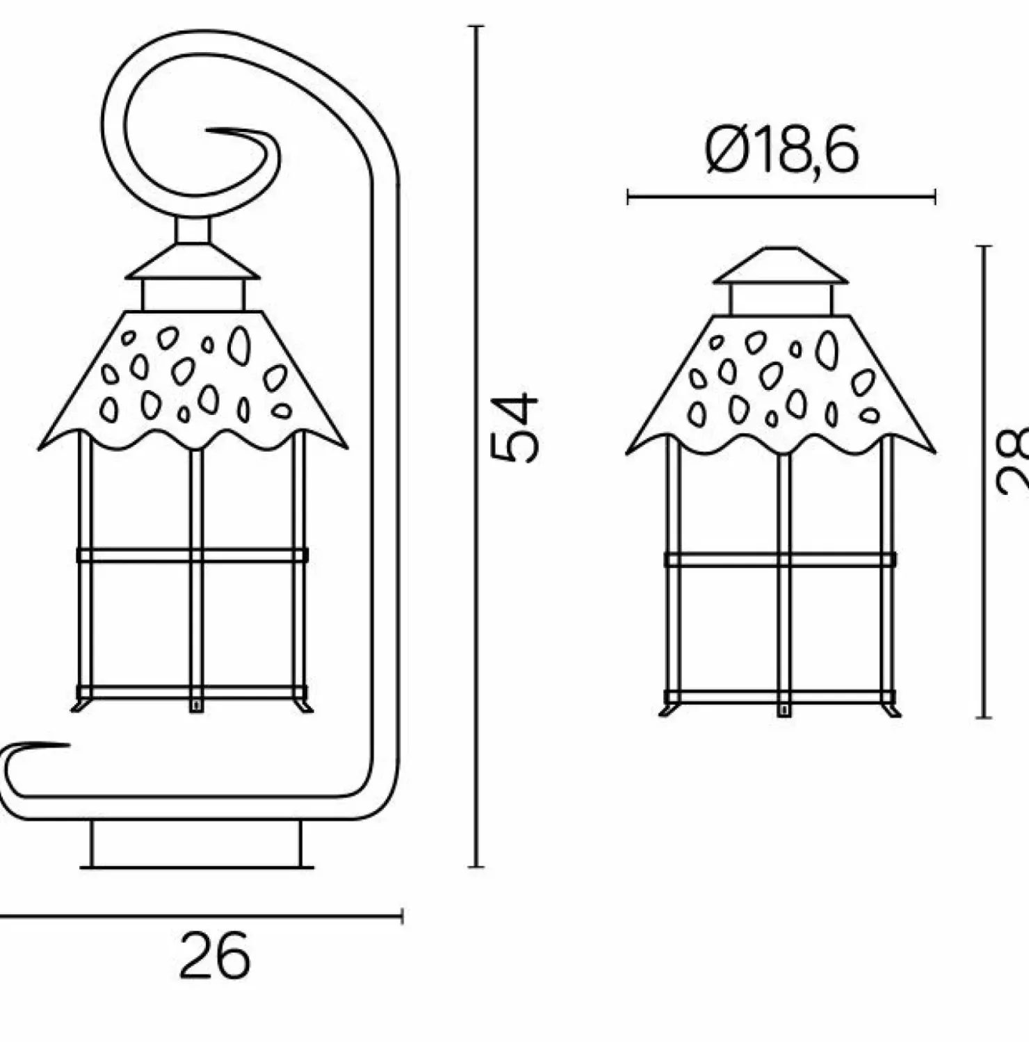 Lampa stojąca, ogrodowa z ozdobnym szkłem K 4011/1/R z serii TOLEDO | Kaja Oświe*Sklep Kaja Outlet