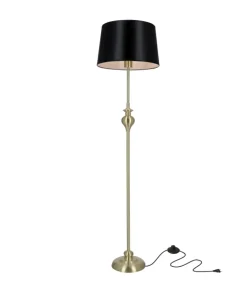 Lampa stojąca w stylu glamour, z abażurem 51-09258 z serii PRIMA*Sklep Kaja Discount