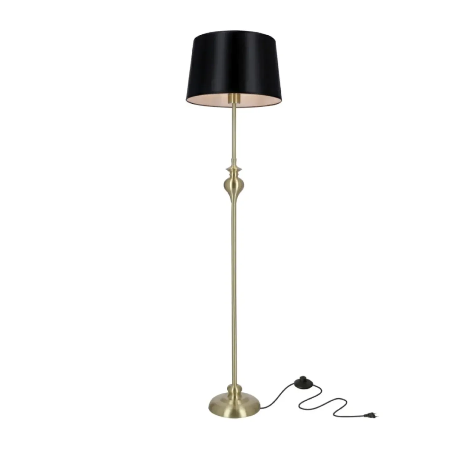 Lampa stojąca w stylu glamour, z abażurem 51-09258 z serii PRIMA*Sklep Kaja Discount