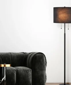Lampa stojąca włączana sznureczkami LP-0304/2F BK FOGO | Kaja*Sklep Kaja Outlet