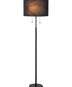 Lampa stojąca włączana sznureczkami LP-0304/2F BK FOGO | Kaja*Sklep Kaja Outlet