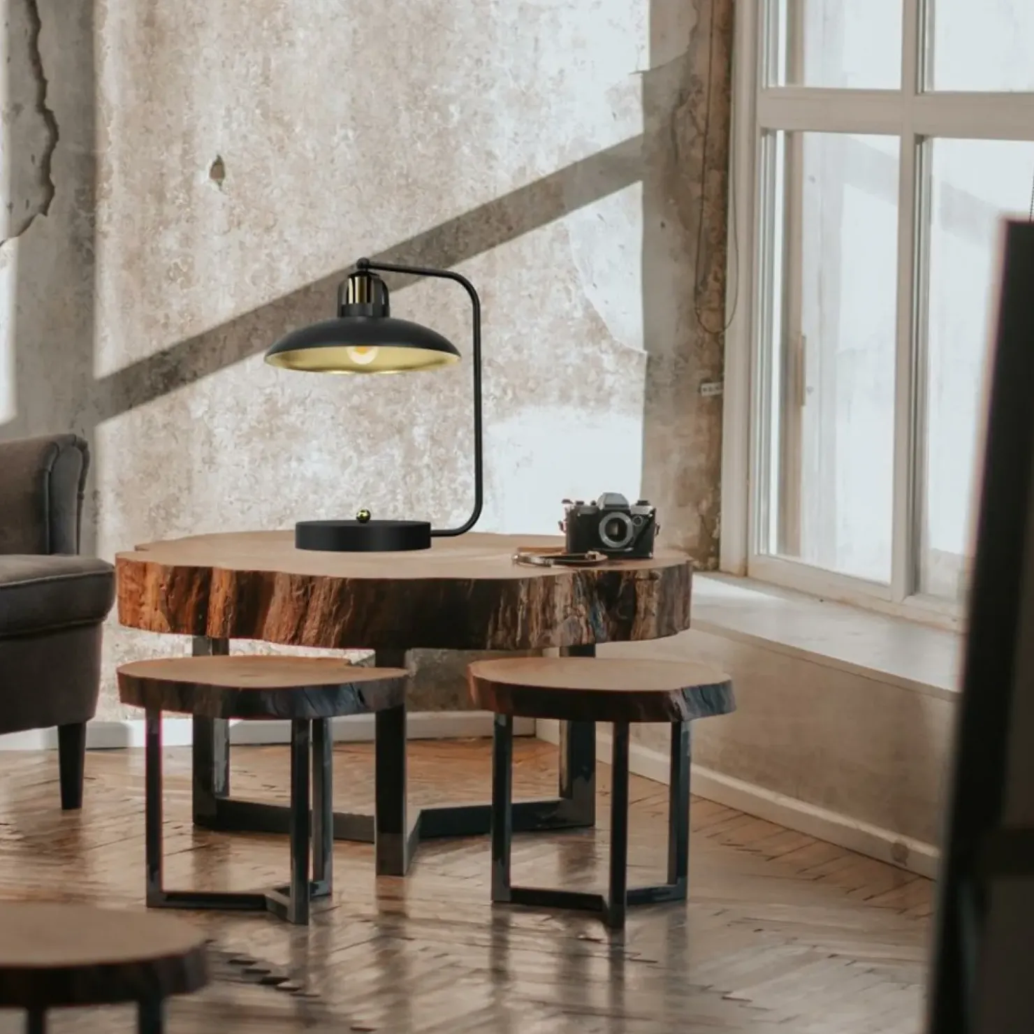 Lampa stołowa do biura, kolor czarno-złoty MLP8908 z serii FELIX | Kaja Oświetle*Sklep Kaja Outlet