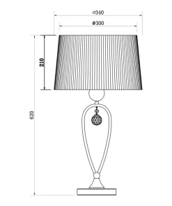 Lampa stołowa glamour do salonu RLT93224-1B BELLO| Kaja Oświetlenie*Sklep Kaja Online
