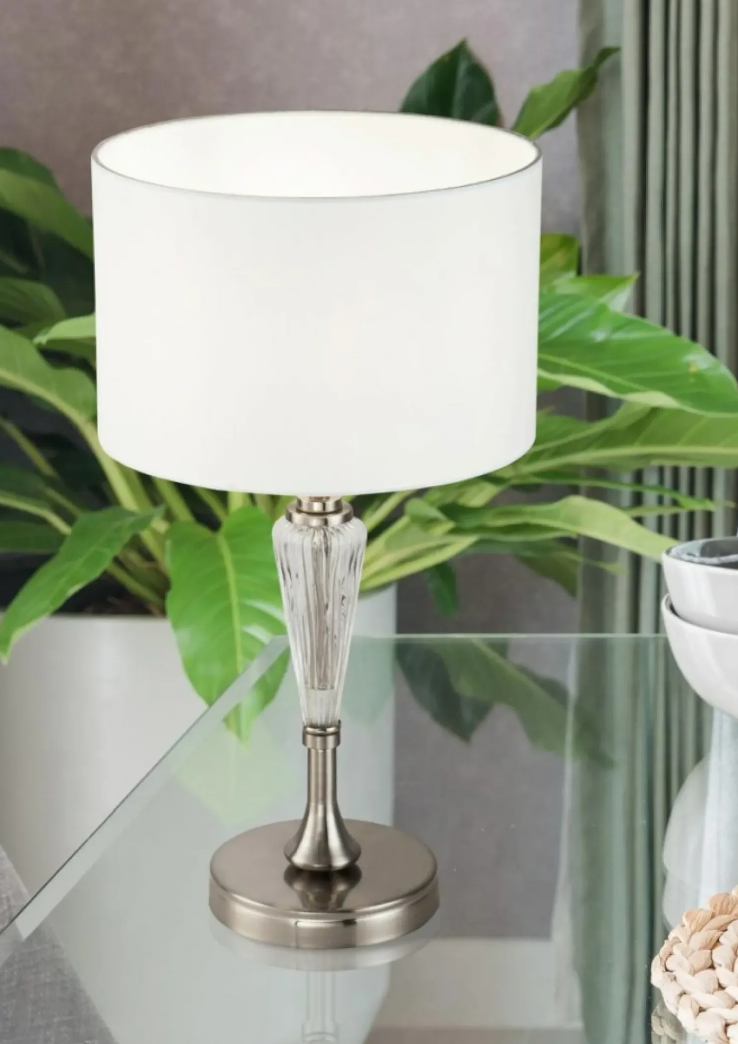 Lampa stołowa na szklanej nodze MOD014TL-01N ALICANTE | Kaja*Sklep Kaja Discount
