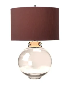 Lampa stołowa, szklana podstawa DL-KARA-TL-SMOKE z serii KARA*Sklep Kaja Sale