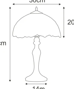 Lampa stołowa wyjątkowym, witrażowym kloszem K-G12814 z serii SUNFLOWER*Sklep Kaja Clearance