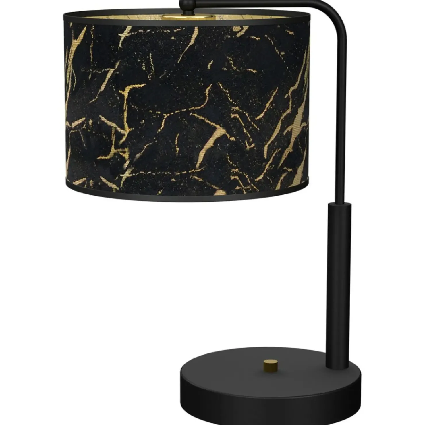 Lampa stołowa z abażurem złoto-czarnym MLP7299 z serii SENSO | Kaja Oświetlenie*Sklep Kaja Sale