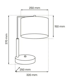 Lampa stołowa z abażurem złoto-czarnym MLP7299 z serii SENSO | Kaja Oświetlenie*Sklep Kaja Sale