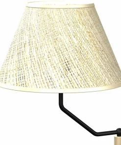 Lampa stołowa z beżowym abażurem, do sypialni MLP7278 z serii ETNA | Kaja Oświet*Sklep Kaja Fashion