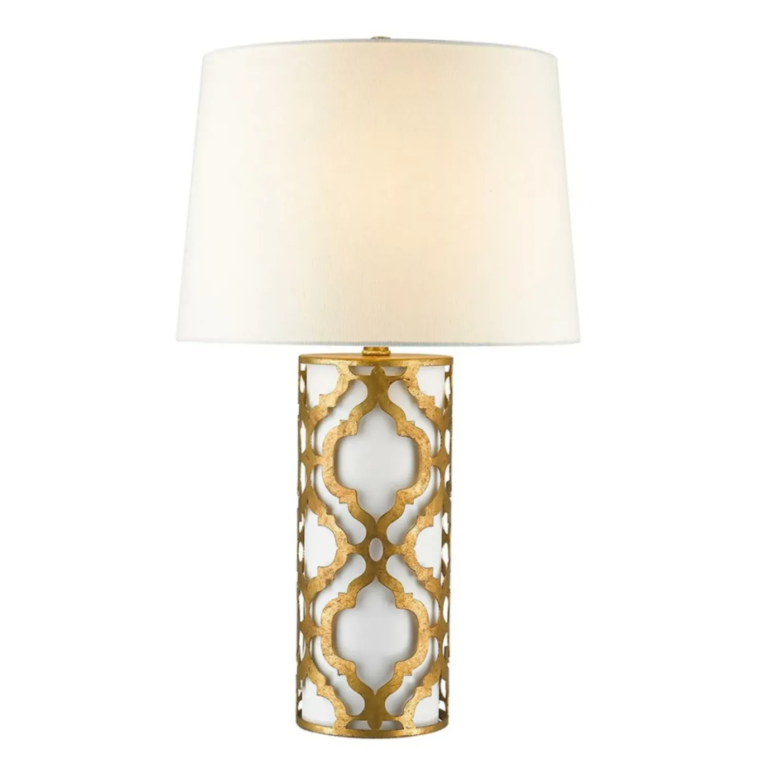 Lampa stołowa z białym abażurem GN-ARABELLA-TL-G z serii ARABELLA*Sklep Kaja Cheap