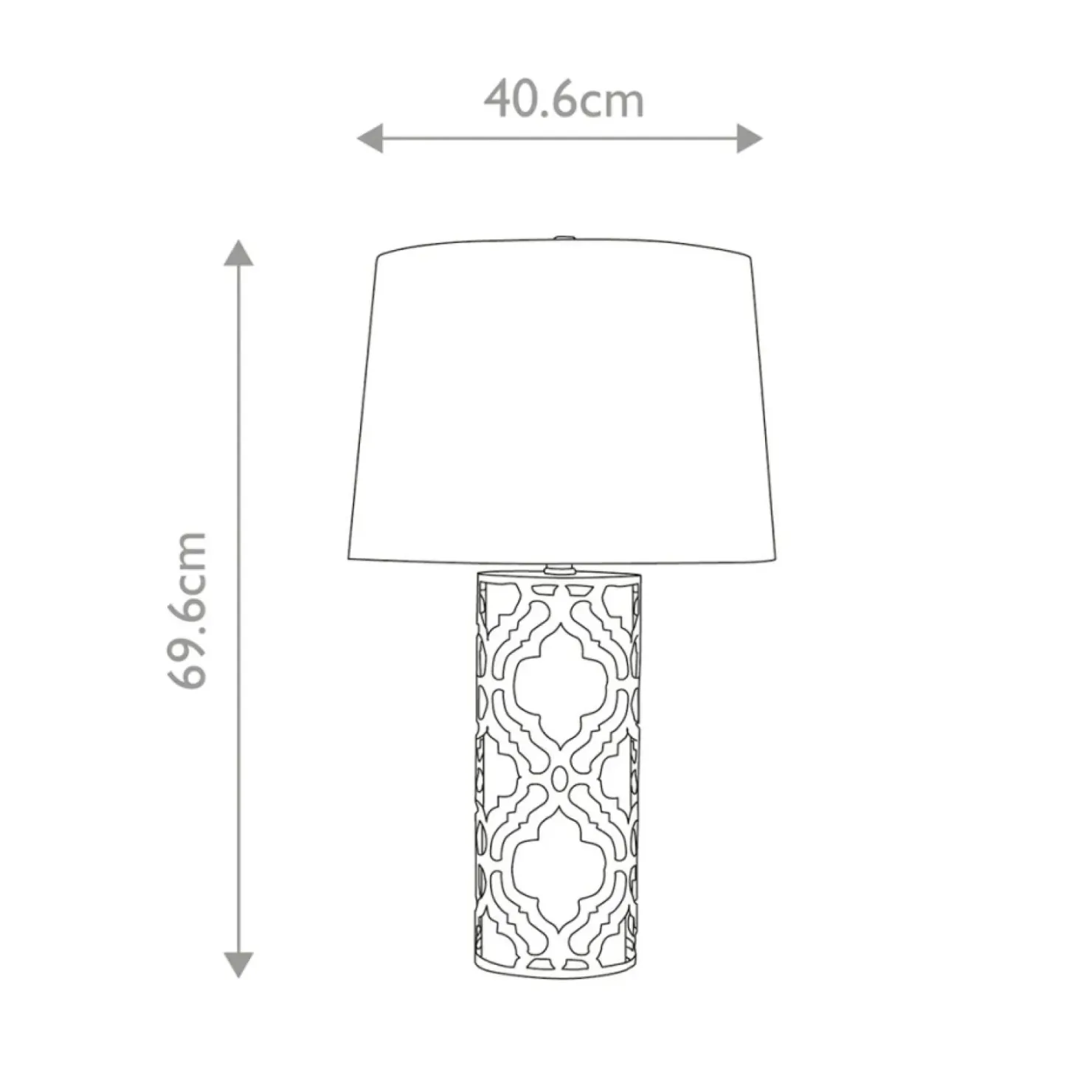 Lampa stołowa z białym abażurem GN-ARABELLA-TL-G z serii ARABELLA*Sklep Kaja Cheap