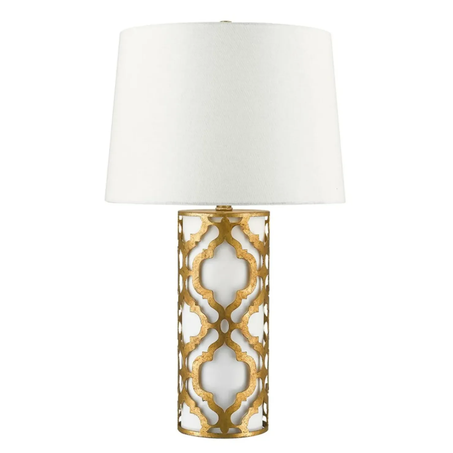 Lampa stołowa z białym abażurem GN-ARABELLA-TL-G z serii ARABELLA*Sklep Kaja Cheap