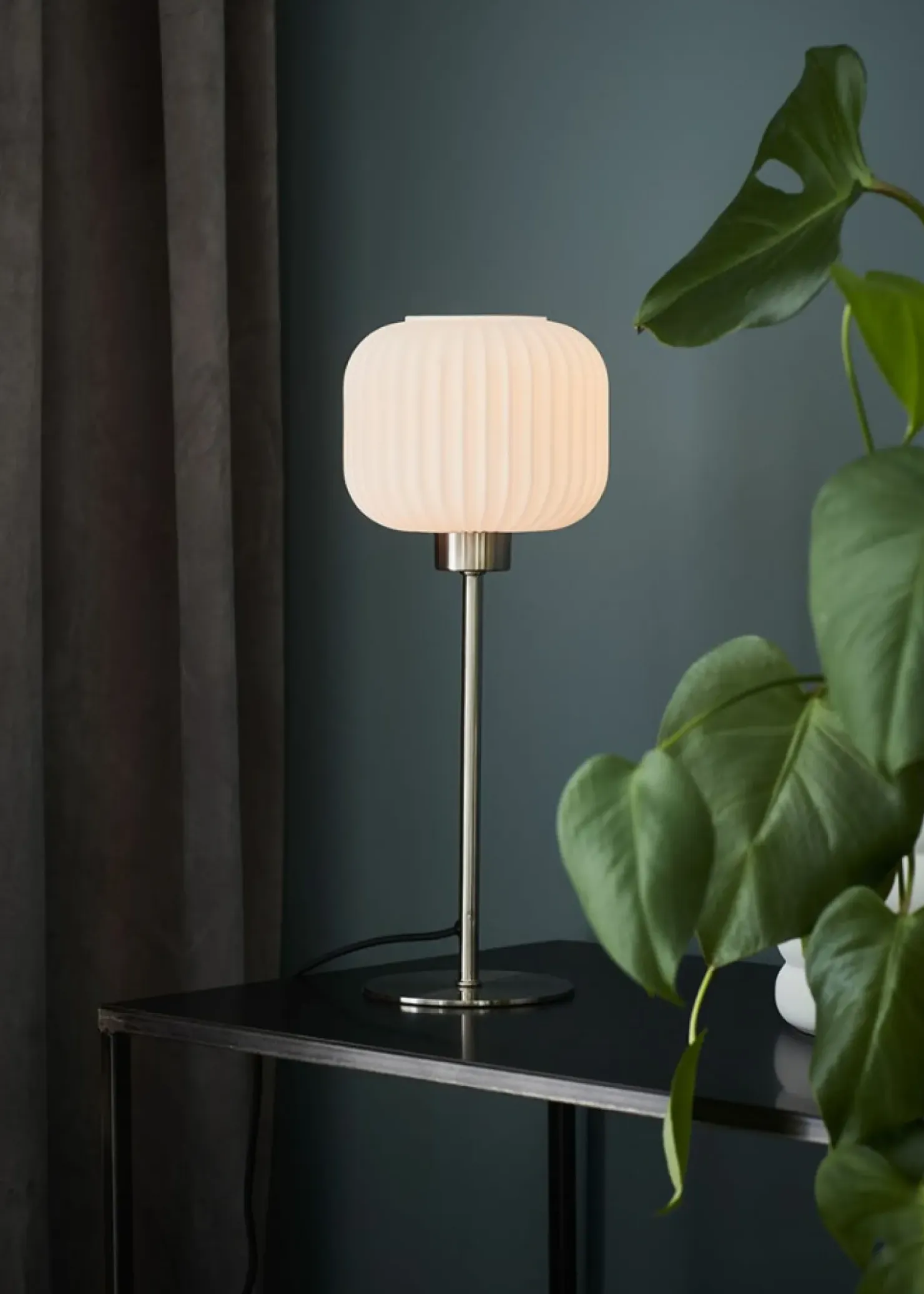 Lampa stołowa z białym kloszem mały gwint 108121 | Kaja Oświetlenie*Sklep Kaja Cheap