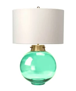 Lampa stołowa z ciemnozielonym szkłem DL-KARA-TL-GREEN z serii KARA*Sklep Kaja Best Sale