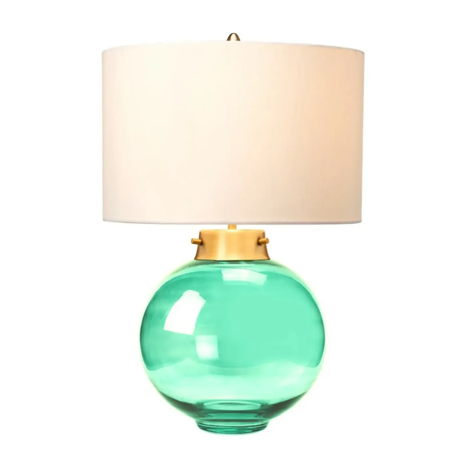 Lampa stołowa z ciemnozielonym szkłem DL-KARA-TL-GREEN z serii KARA*Sklep Kaja Best Sale