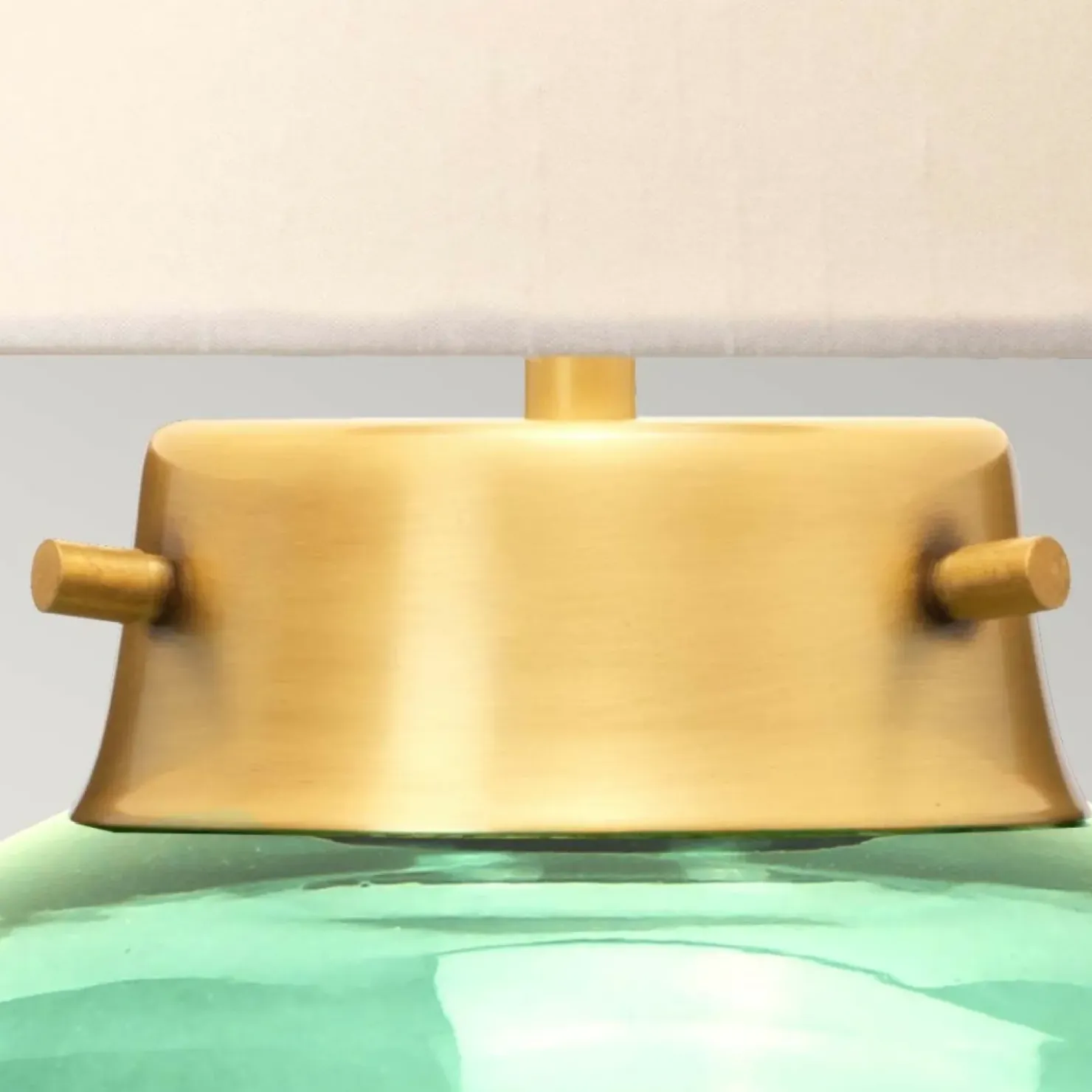 Lampa stołowa z ciemnozielonym szkłem DL-KARA-TL-GREEN z serii KARA*Sklep Kaja Best Sale
