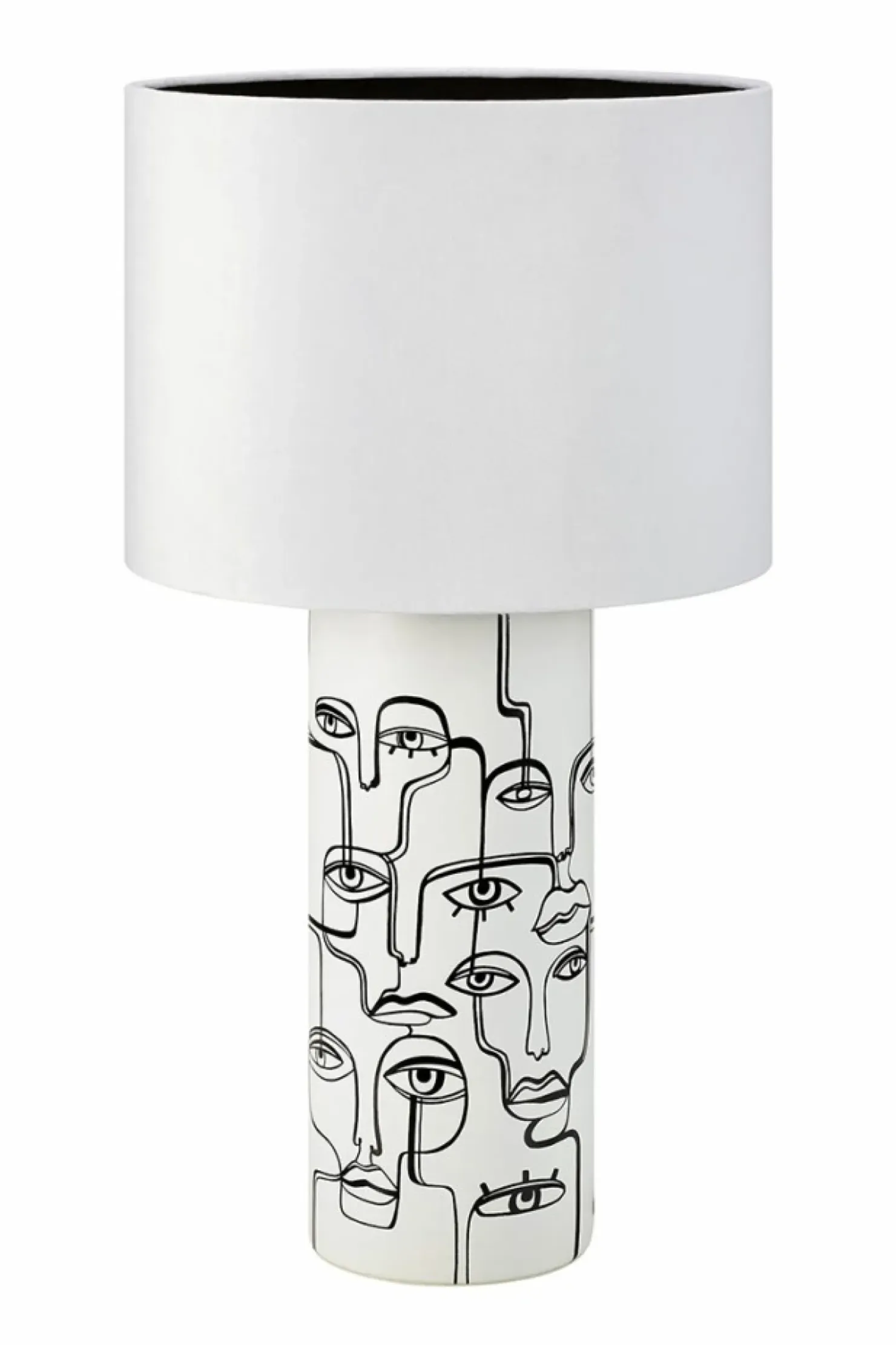 Lampa stołowa z czarnym szkicem twarzy 108246 | Kaja Oświetlenie*Sklep Kaja Flash Sale