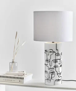 Lampa stołowa z czarnym szkicem twarzy 108246 | Kaja Oświetlenie*Sklep Kaja Flash Sale